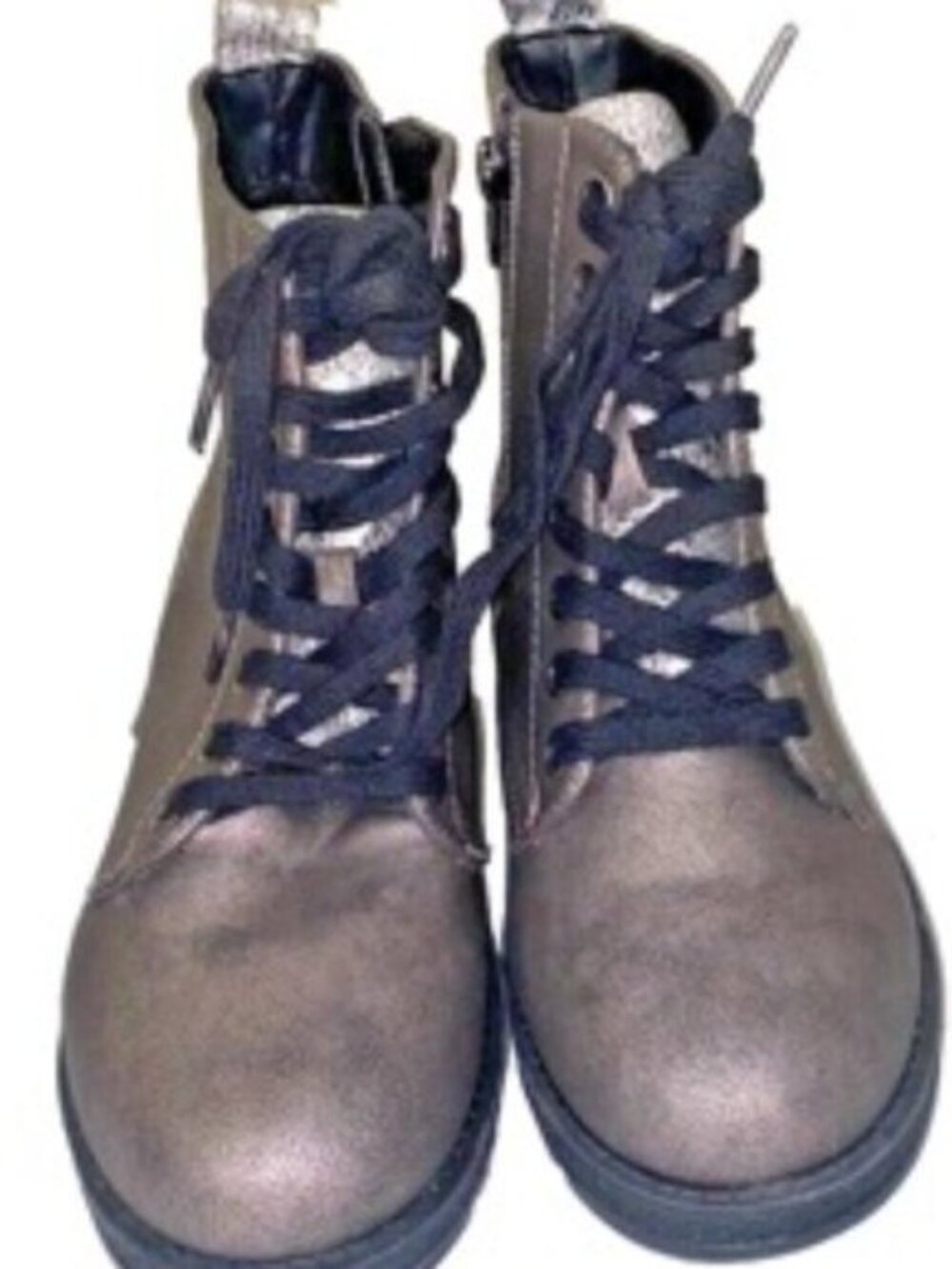 Girl's MIA Reeva Combat Boot Gray Size 2M